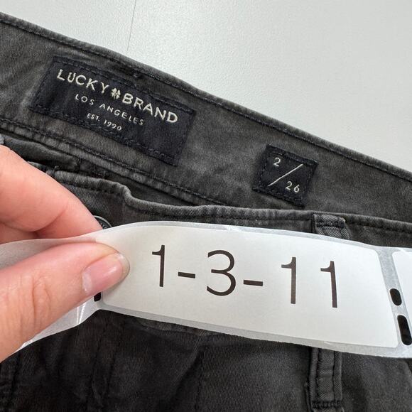 Lucky Brand Cargo Pants Womens 2‎ Gray The Cargo Stretch Workwear Utility 26 - Picture 3 of 8